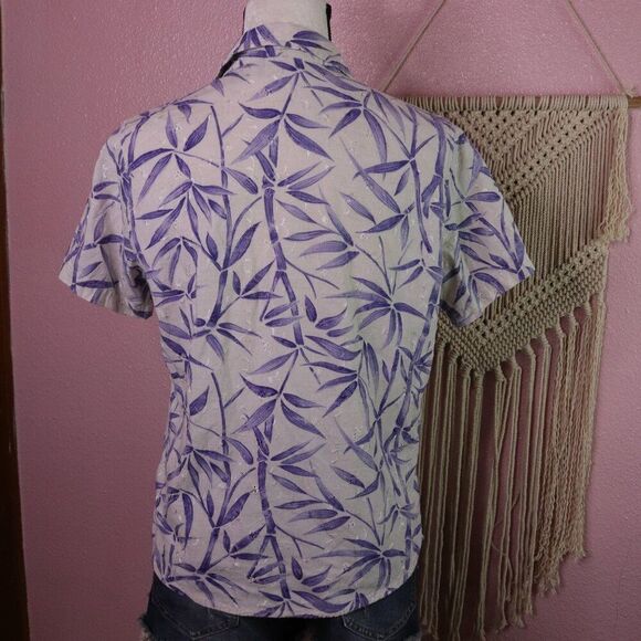 Vintage | 1990's Printed Short Sleeve Button Up Shirt Medium - Picture 4 of 6